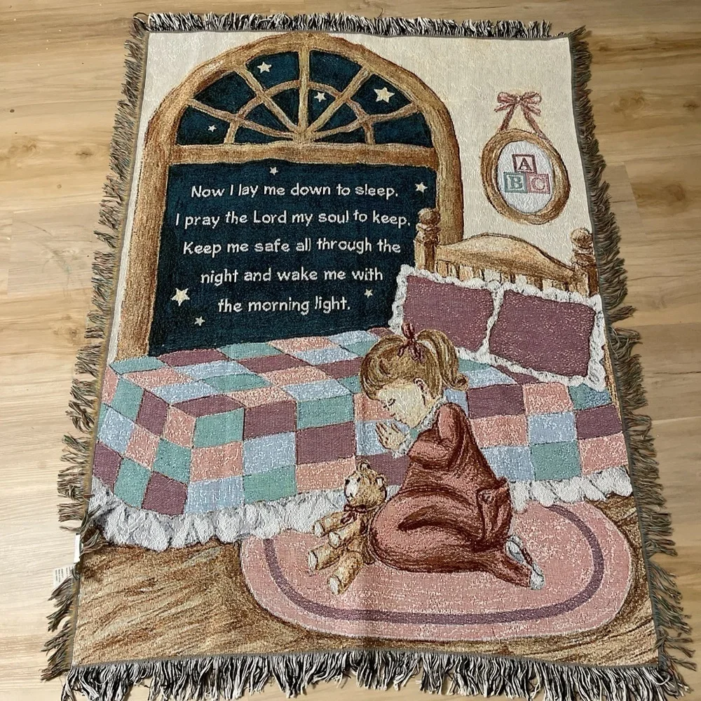 Prayer Themed Tapestry Blanket